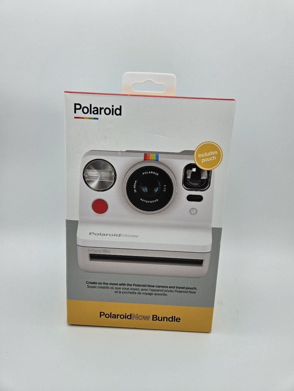 Polaroid New In Box Now Instant Camera Bundle – White (i-Type) with Travel Pouch